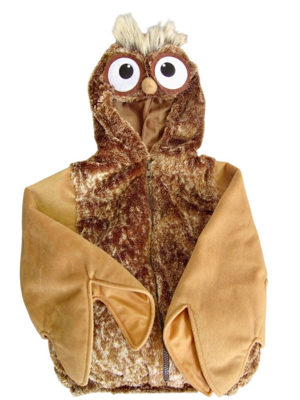 Owl Costume Brown Plush Baby Size 12 - 18 Mos Bubble Cosplay HALLOWEEN